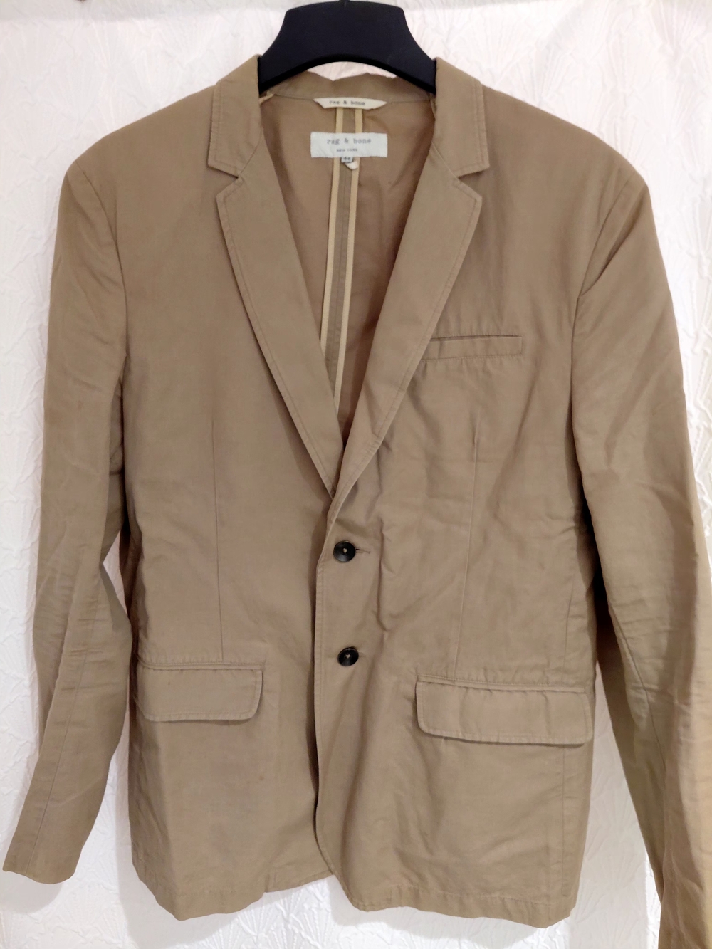 Rag & Bone Khaki Cotton Blazer 44